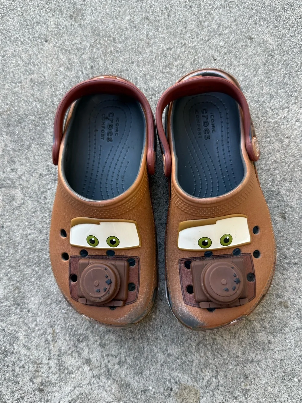CROCS x Pixar Cars Mater slide on shoes Good condition Size C12 preloved Disney